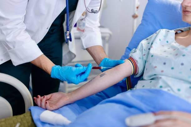 istock Close-up of a doctor taking blood samples from a patient 2172608581
