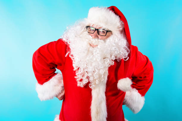 istock unny fat Santa Claus and problems with men's health. 2172610405