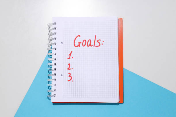 istock The plan of goals is written in a notebook 2172610688