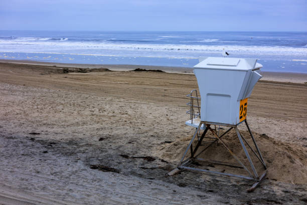 istock Lifeguard Tower in the Morning 2172611241