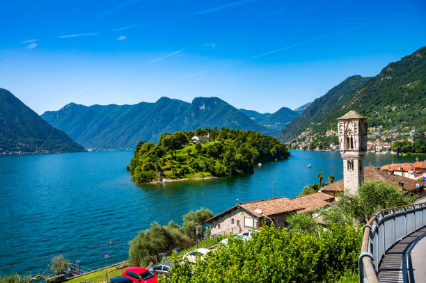 istock Panorama of Ossuccio and the bell tower. 2172611321