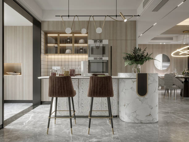 istock 3d render of living room and dining space 2172615281