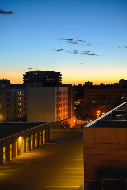 istock Sun rising over the city buildings 2172622687