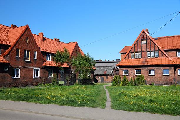 Radlin town, Poland. Historic architecture of mining colony Emma dating back to 1897-1913.