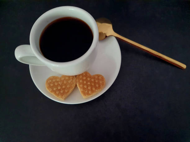 istock Cup of coffee with heart shaped cookie 2172632112