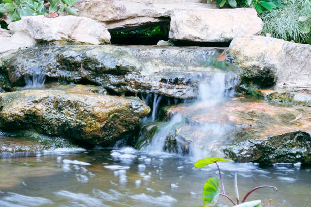 istock Small waterfalls and flowing water. 2172635230