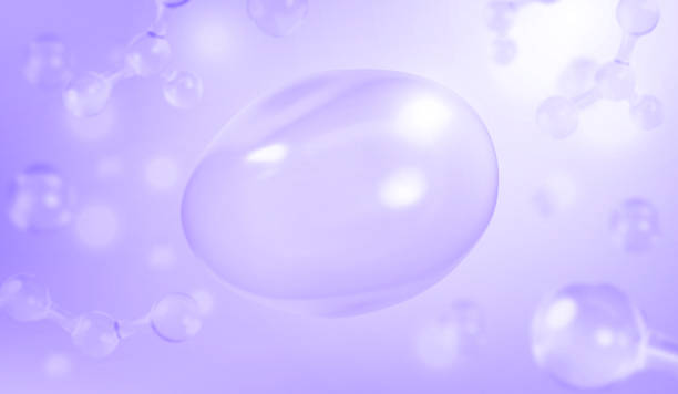 istock Realistic gel texture with air bubbles inside. Vector illustration of liquid substance with oil blobs, cosmetic product, collagen, hyaluron beauty care cosmetic product. Molecule structure 2172638582
