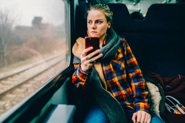 istock Traveler on a journey with train 2172640240