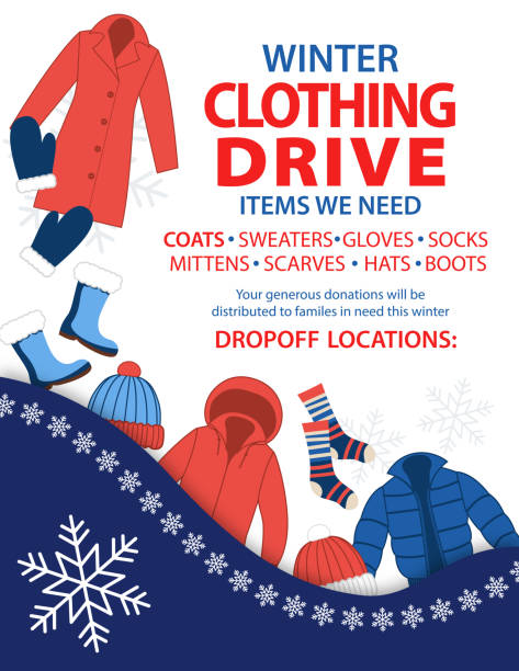 Holiday Clothing Drive Charity Poster template.  Comes with a high resolution jpeg.