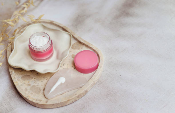 istock Anti aging face cream in marble tray 2172653366