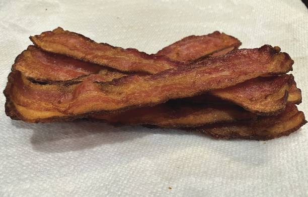 istock Landscape Shot of Stack of Fresh Cooked Bacon 2172664329