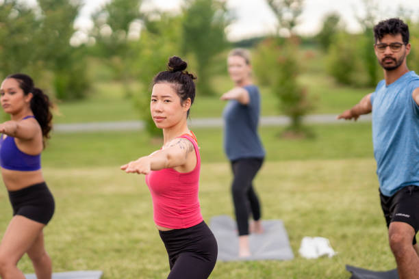 istock Outdoor Yoga Class 2172664723