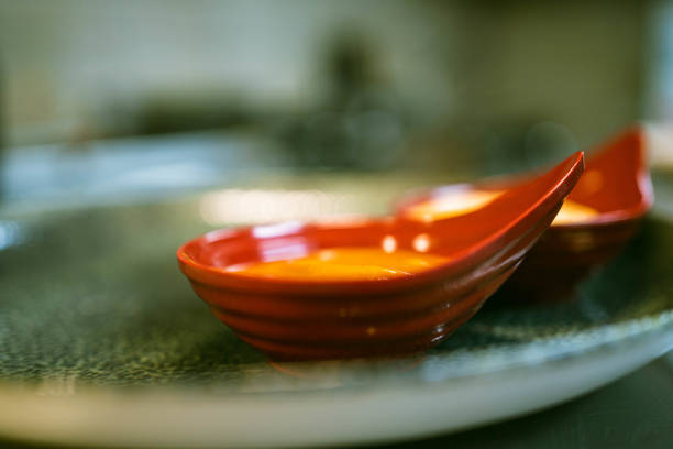 istock Sauce in red bowl on plate 2172665591