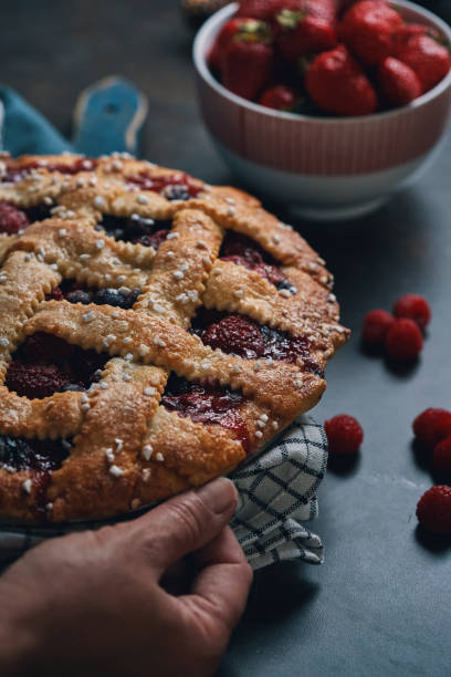 Preparing Berry Pie in Domestic Kitchen
