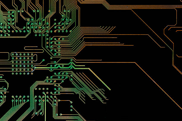 Circuit board background. Electronic circuit board texture. Computer technology, digital chip, electronic pattern. Tech texture. Technology system with digital data