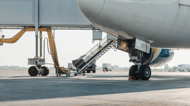 istock Widebody jet being prepared for a flight. 2172678467