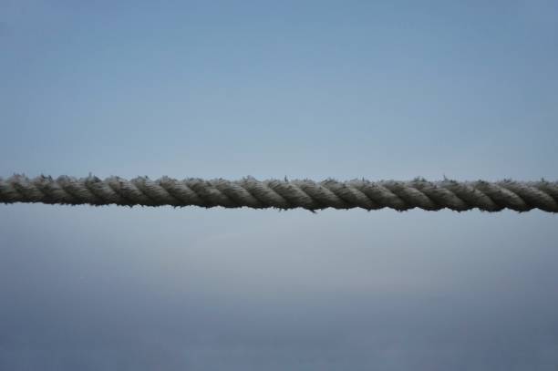 Close-up shoot rope background sky blue