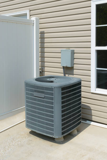 istock Air Conditioning Unit On Patio Of Condo 2172687654