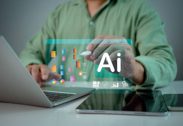 istock Concept of technology or using AI to help with work, Businessman showing modern technology on internet network AI technology in everyday life, Internet of Things, Artificial intelligence brain. 2172691316