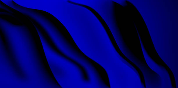 istock 3D Illustration of Abstract Blue Waves - Fluid Motion Art 2172695618