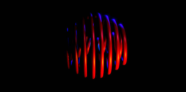 istock 3D Illustration of  Gradient Vertical Lines on Black Background 2172695726