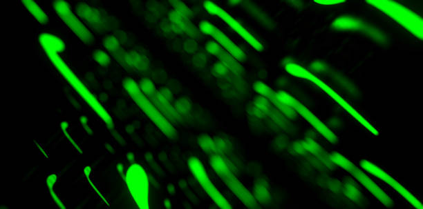 istock 3D Illustration of Abstract Green Light Trails 2172696062