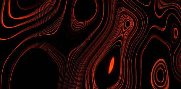 istock 3D Illustration of Dynamic Red and Orange Abstract Lines Background 2172696306