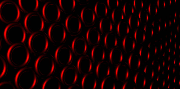 istock 3D Illustration of Glowing Depth: Circular Patterns in Red 2172697316