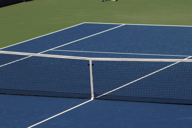 Tennis court and net