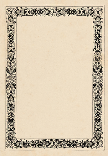 Manuscript Frame Illuminated Manuscript Frame 1860 Stock Illustration - Download Image ...