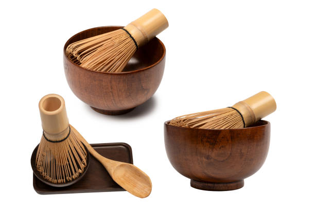 istock Bamboo crown and bamboo bowl isolated on a white background. 2172723475