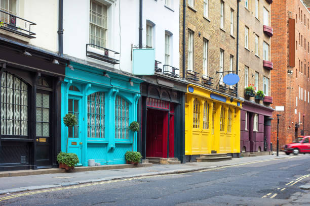 istock Colorful Stores London England UK 2172723794