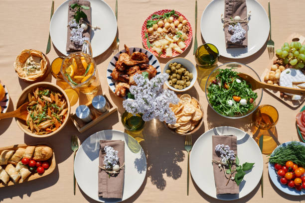 istock Summer Brunch Table Featuring Various Delicious Dishes 2172727545