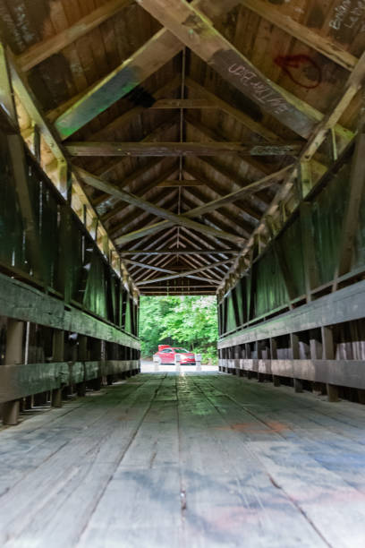 Pisgah Covered Bridge Stone Wall