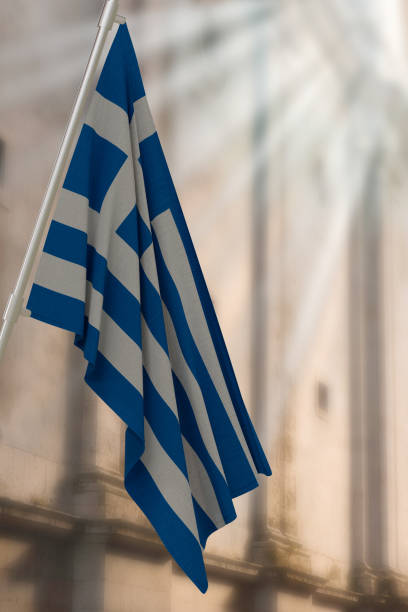 istock Greece national flag. Render 3D. 2172737929