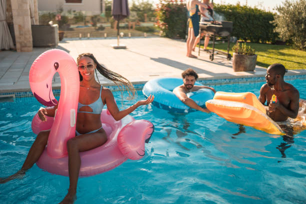 istock Diverse Friends on Floats 2172740081