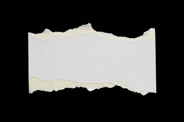 istock White ripped paper torn edges strips isolated on black background 2172741741