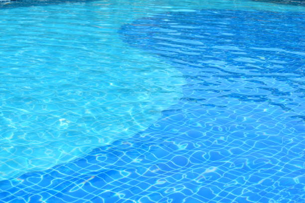 surface of blue swimming pool, freshness water background