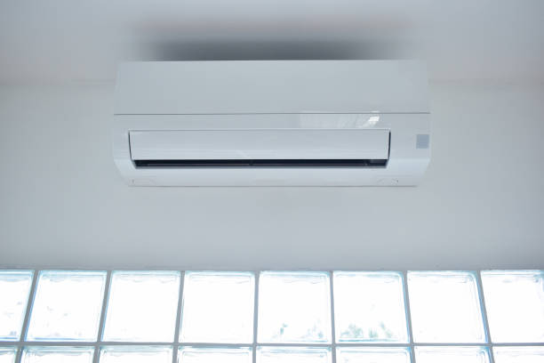 istock white air conditioner on wall, electricity object in home 2172745931