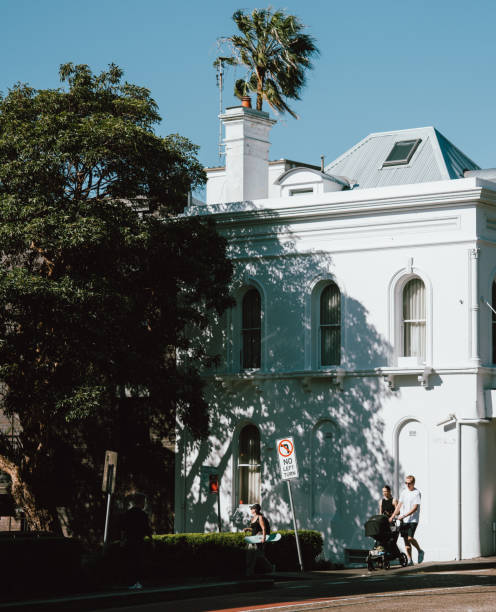 Sydney,New South Wales, Australia, September 2,2024: Locals and tourists are enjoying their food and drink outside of a restaurant at Surry Hills in Sydney. Surry Hills is a popular area for young people with many restaurants and cafes.