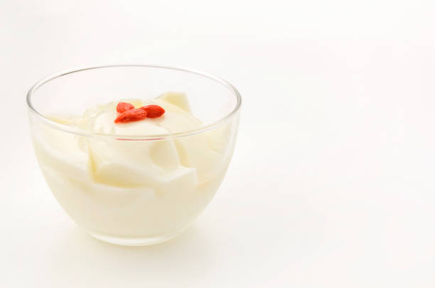 istock homemade milk pudding with goji berries 2172751459