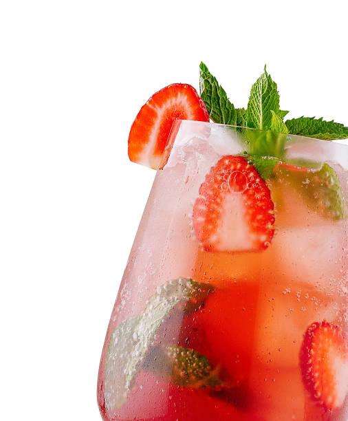 istock Refreshing cold strawberry cocktail with mint and ice cubes 2172772617