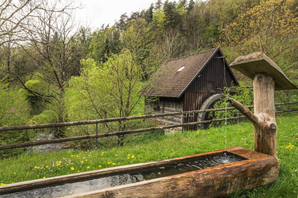 Historic water mill in the Black Forest, Hornberg, Ortenau, Baden-Wuerttemberg, Germany