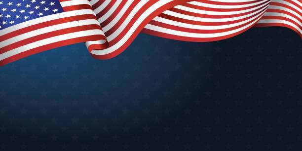 istock Waving flag of American isolated 2172778483