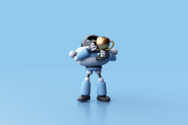 Robot, Cute, Blue, Characters, Cyborg