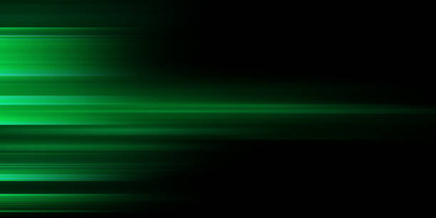 istock Beautiful glowing neon green lines against a dark background create a striking visual contrast 2172781849