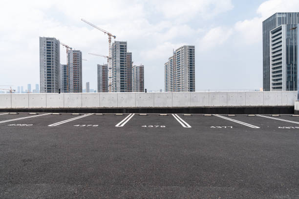 istock parking lot in city 2172785812