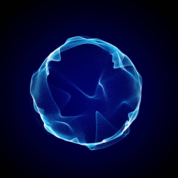 istock Spherical equalizer for music. Round sound wave of particles. 2172793823