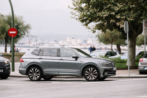 Santander, Spain - 17 September, 2024: A Volkswagen Tiguan in a city street