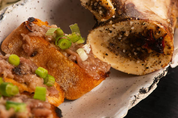 istock Homemade Roasted Beef Bone Marrow with toast 2172797877